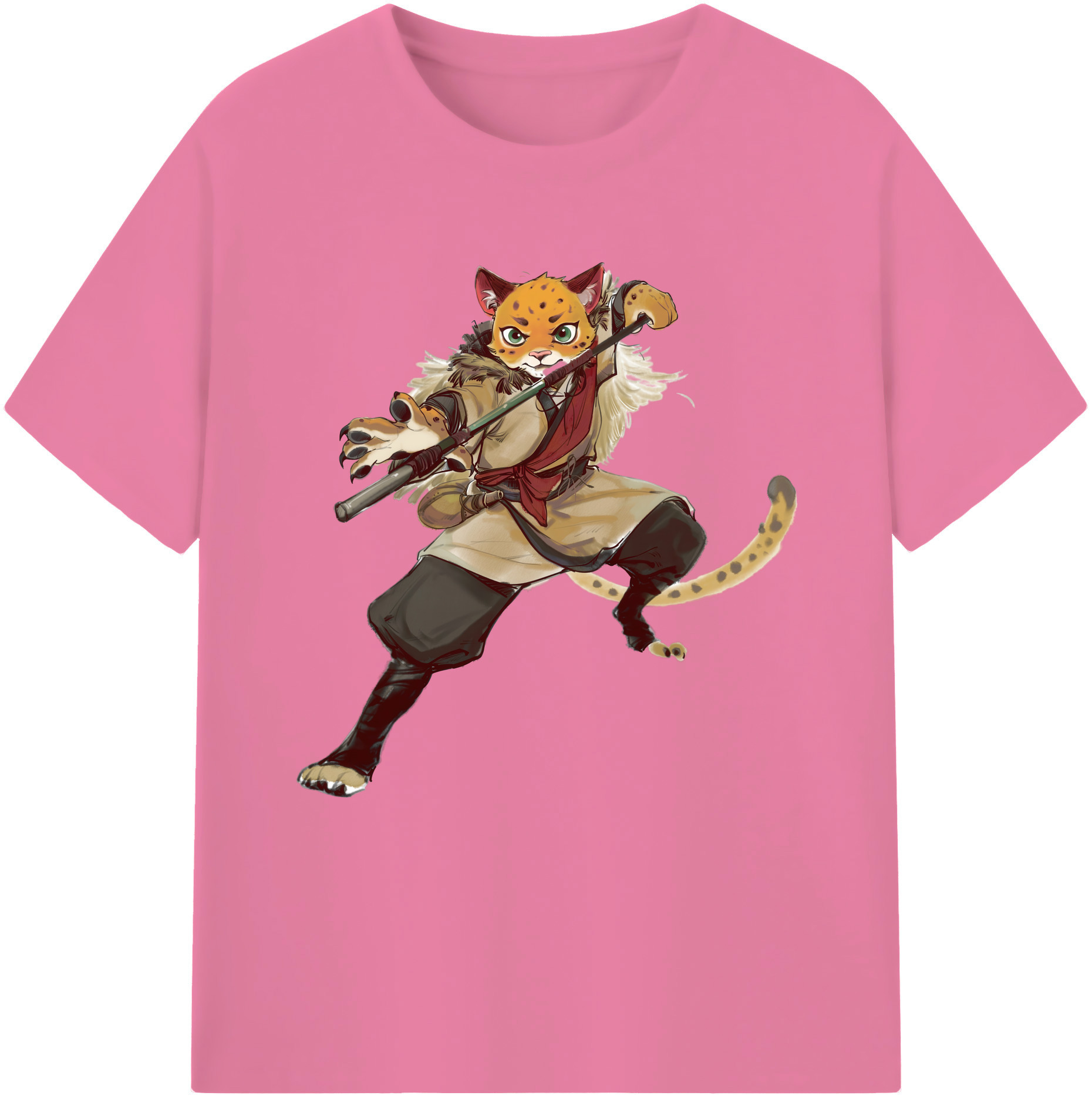 （画像用） Ne Zha 2 ナタ 魔童の大暴れ 綿100％半袖Tシャツ（フロントプリント）